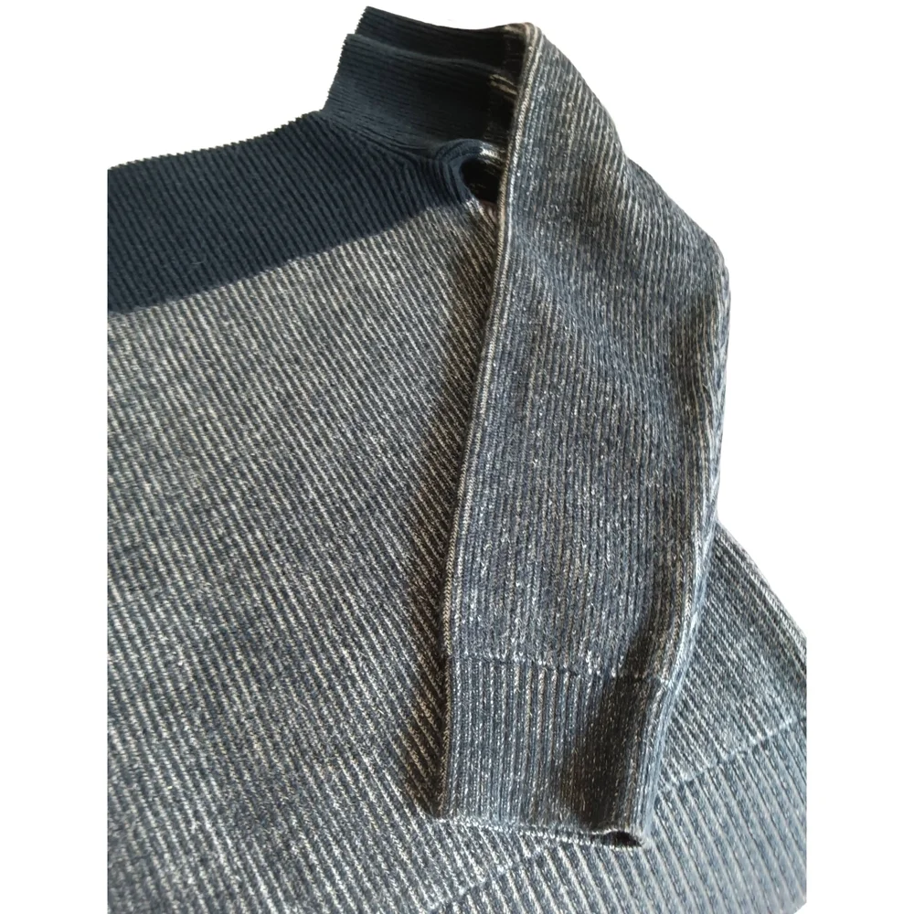 Banana Republic Men's Button Up Sweater - Cream, Navy, Gray Coastal, Preppy Sz L - Picture 3 of 11
